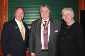 In 2011 Alfred State College in upstate New York honored Charlie Joyce for his local contributions. On his left is college President John Anderson and on the right college Council President Patricia Fogarty.