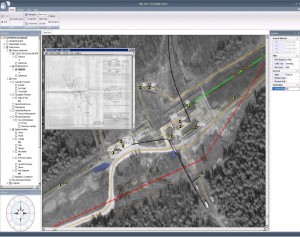 Figure 5: Displaying design data in GeoSpatial analyst module.