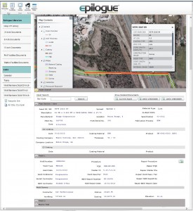 Epilogue’s integrated GIS tool allows one click access to an asset’s complete traceability history from C.A.T.S.® as well as vital supporting documents such as hydrostatic test reports, material test reports, etc.