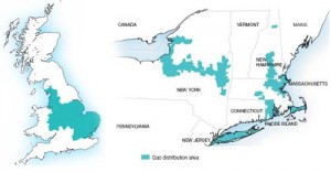  Figure 3: Northeast United States gas distribution areas.